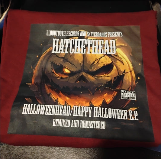 HatchetHead - Happy Halloween dark red men's short sleeve t-shirt Large