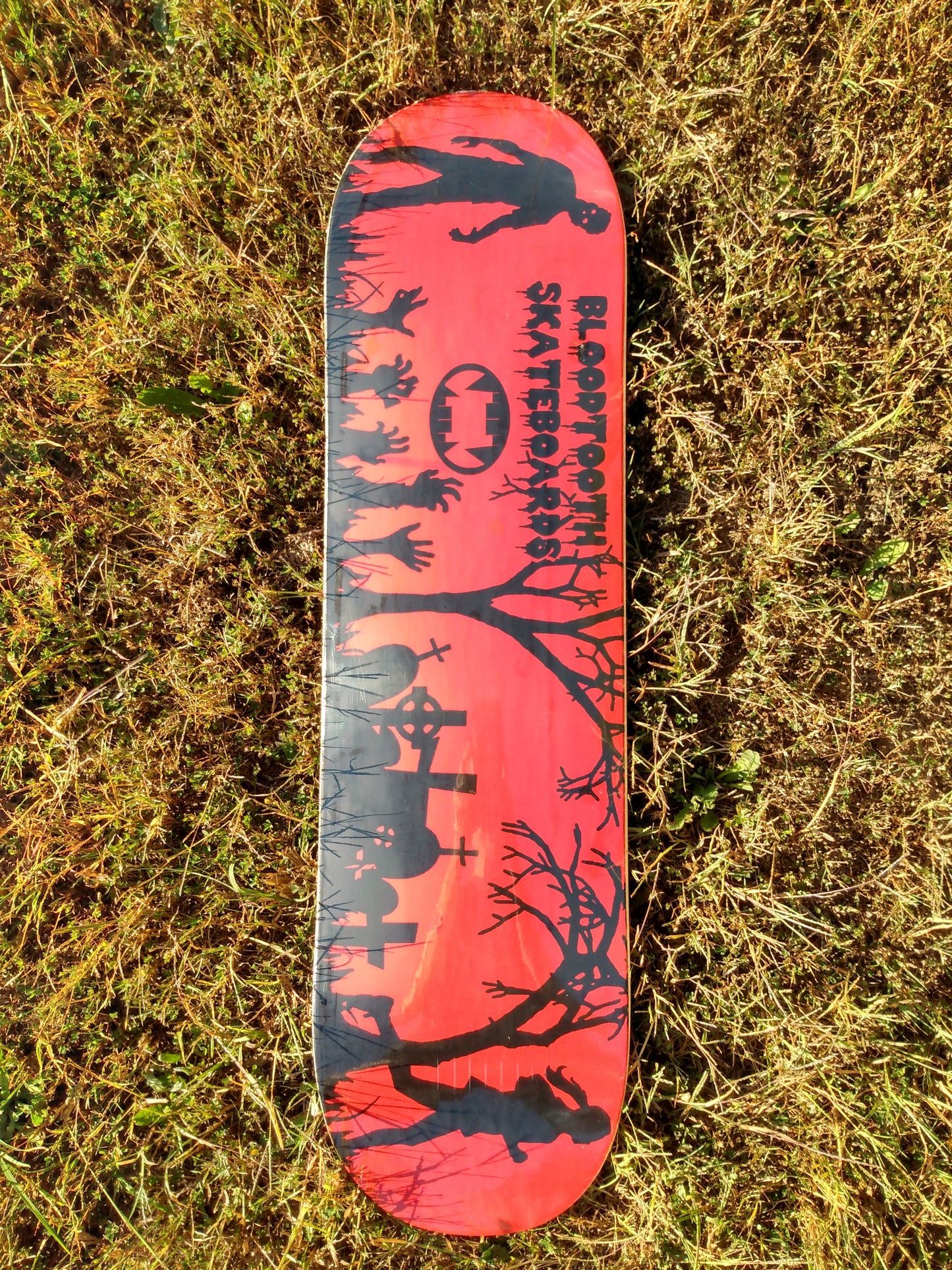 8.25 Skateboard Deck Bloodtooth Records Jogging in the Graveyard Graphic