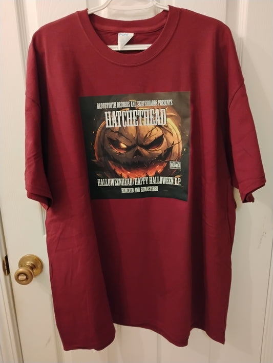 HatchetHead - Happy Halloween dark red men's short sleeve t-shirt Medium